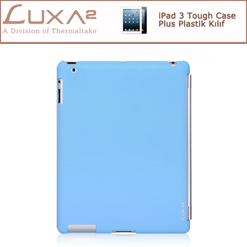 LUXA2 iPad 3 Tough Case Plus Plastik Kılıf-Mavi LHA0063-B