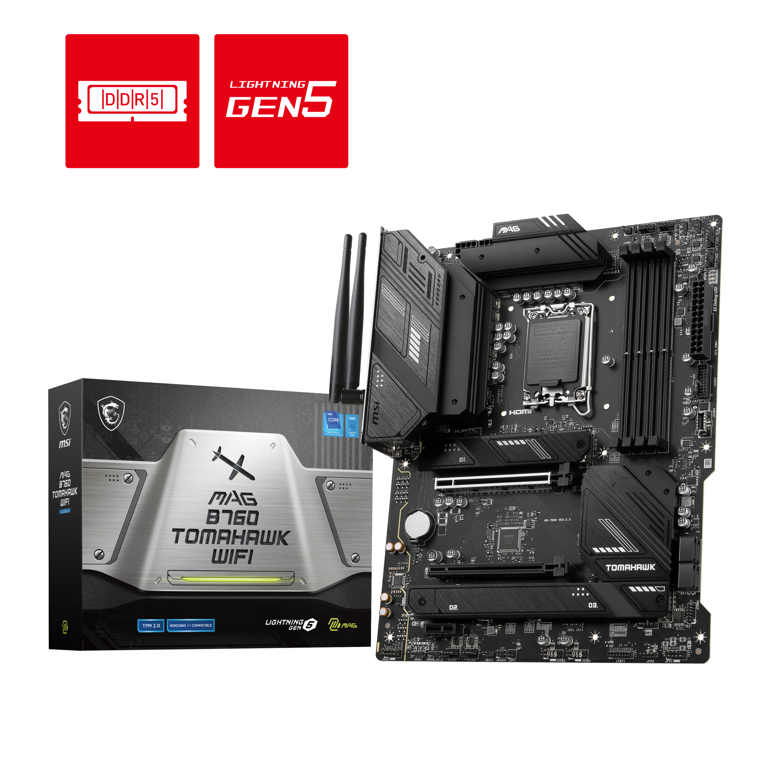 MSI Mag B760 Tomahawk Wifi D4 1700P Hdmi Dp