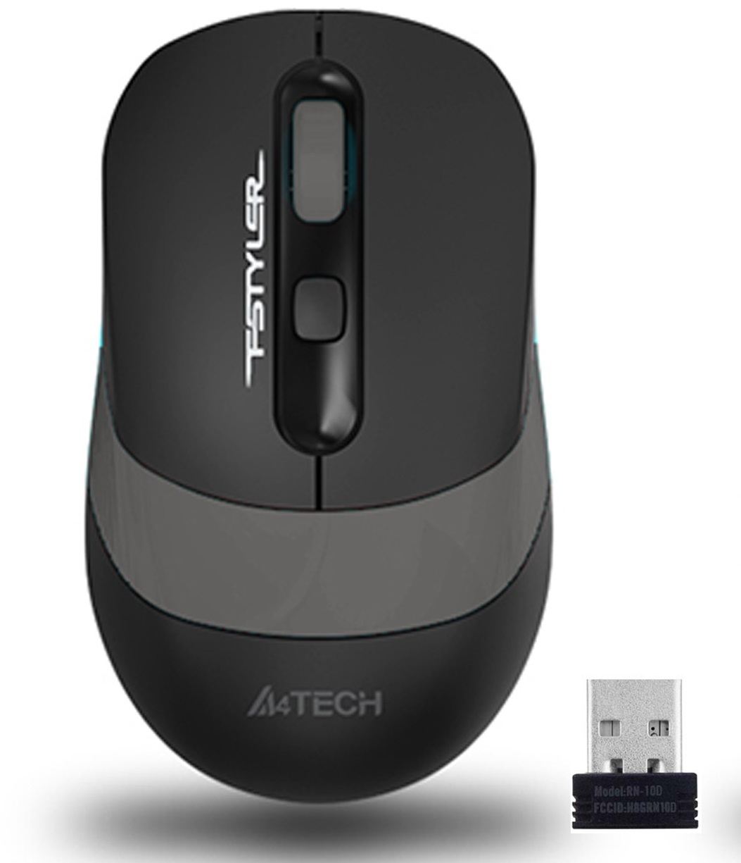 A4-TECH FG10 Siyah/Gri Optik Nano Kablosuz Mouse-2000 DPI FG10/GRI