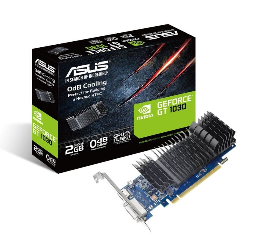 ASUS GEFORCE GT 1030 2GB GDDR5 LOW PROFILE (BRACKET) 64BIT DVI HDMI EKRAN KARTI