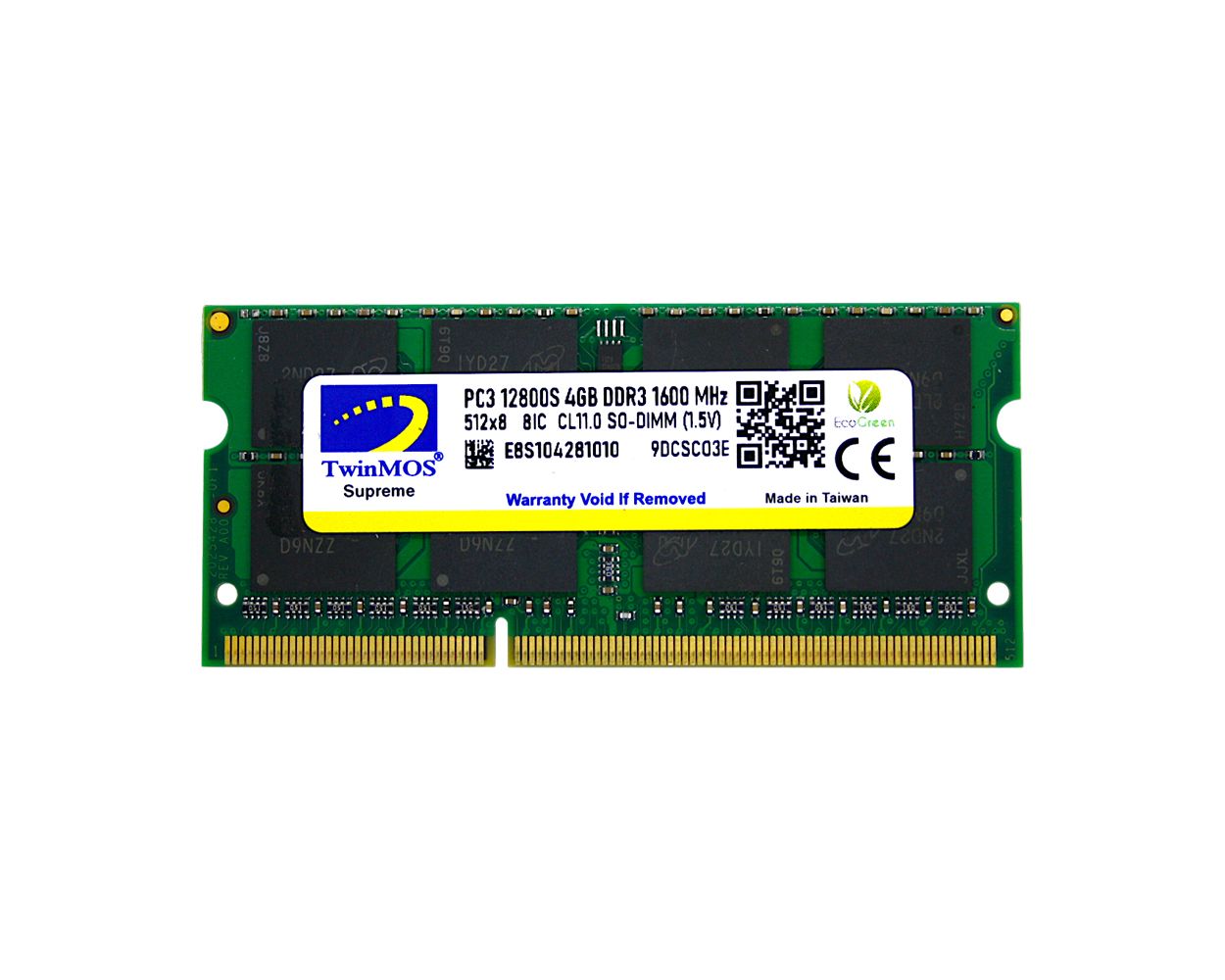 TWINMOS 4 GB DDR3 1600MHz TWINMOS 1.5V SODIMM (MDD34GB1600N)