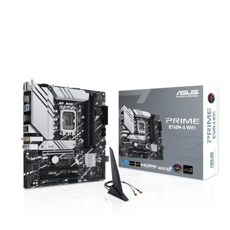 ASUS ASUS PRIME B760M-A WIFI DDR5 7200MHZ 2XHDMI 1XDP 2XM.2 USB 3.2 MATX 1700P (13. VE 12.NES�L ��LEMC� UYUMLU) 