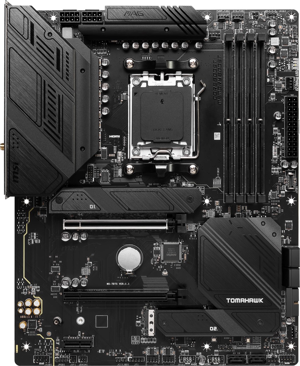 MSI MB MAG B650 TOMAHAWK WIFI AM5 DDR5 6600MHZ (OC) HDMI DP M.2 USB3.2 2.5G LAN WIFI 6E ATX
