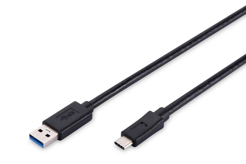 ASSMANN USB Type-C connection cable, type C to A M/M, 1.0m, 3A, 5GB, 3.0 Version AK-300136-010-S