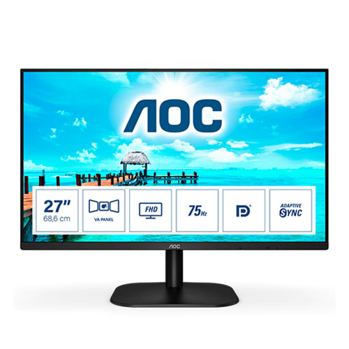 AOC AOC 27” 27B2QAM 4MS 75HZ VGA HDMI DP