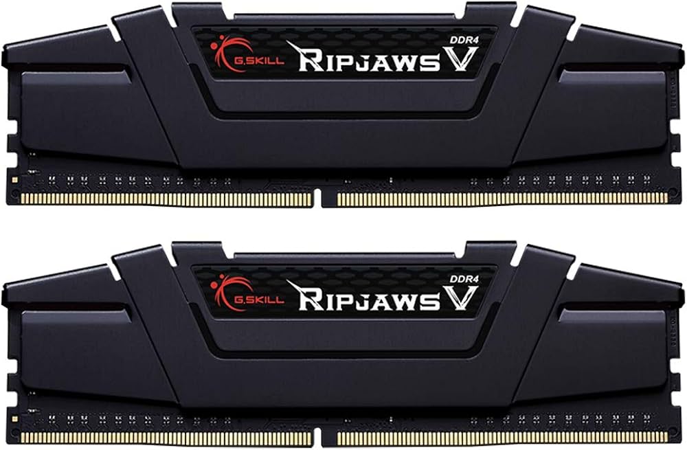 GSKILL GSKILL RipjawsV Siyah DDR4-3200Mhz CL16 32GB (2X16GB) DUAL (16-18-18-38) 1.35V