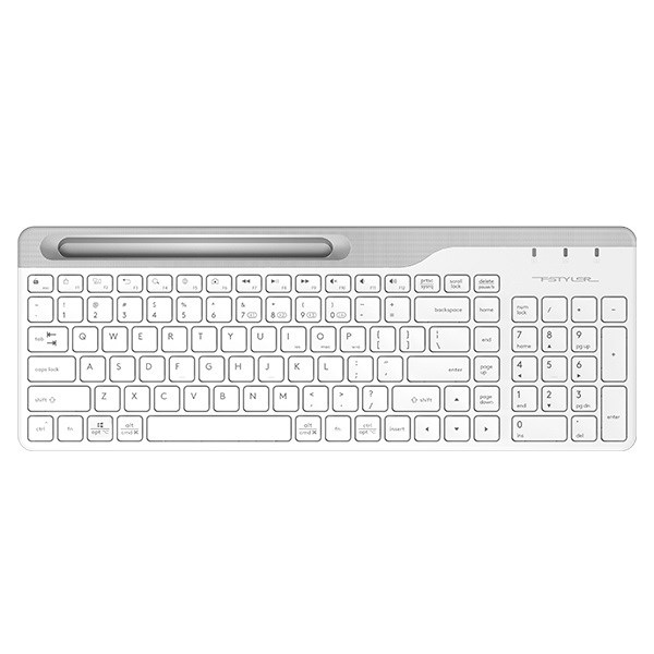 A4-TECH FBK25 BEYAZ BLUETOOTH+2.4GHZ NANO FN-MULTİMEDYA KABLOSUZ KLAVYE FBK25-WHITE