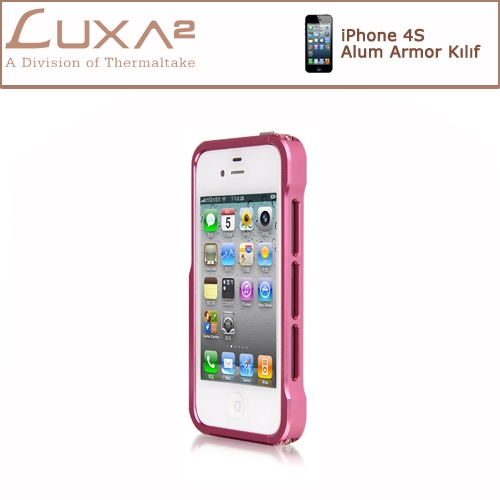 LUXA2 iPhone Alum Armor Aluminyum Kılıf-Pembe LHA0074-C