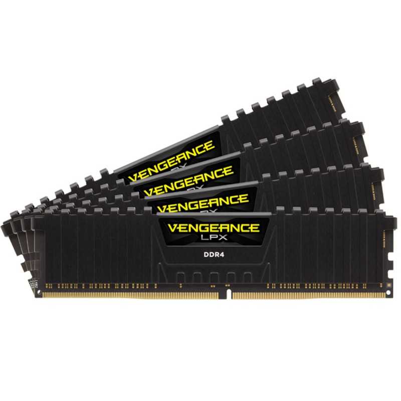 CORSAIR CMK32GX4M4D3600C16 32GB (4x8GB) DDR4 3600MHz CL16 VENGEANCE BLACK LPX SOGUTUCULU DIMM BELLEK