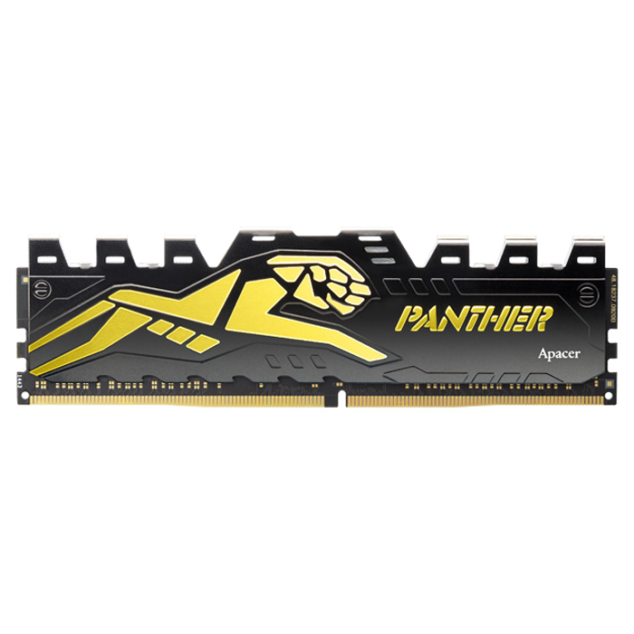 APACER Panther Black-Gold 16GB (1x16GB) 3200Mhz CL16 DDR4 Gaming Ram (AH4U16G32C28Y7GAA-1)