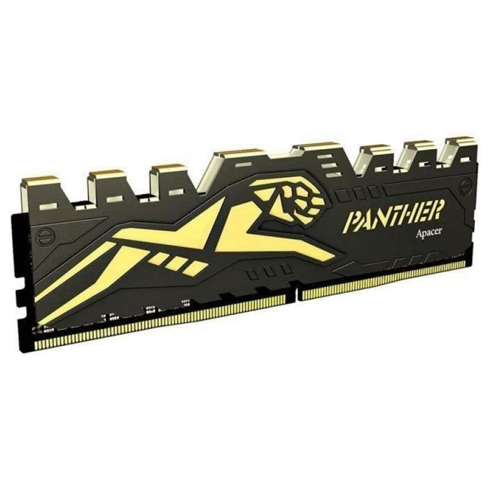 APACER Panther Black-Gold 16GB (1x16GB) 3200Mhz CL16 DDR4 Gaming Ram (AH4U16G32C28Y7GAA-1)-23325