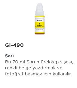GI-490Y G1400 G2400 G3400 Sarı Tanklı Murekkep