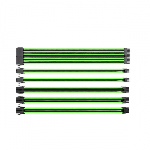 THERMALTAKE Thermaltake TtMod Yeşil/Siyah Power Supply Sleeved Kablo Seti (16 AWG)