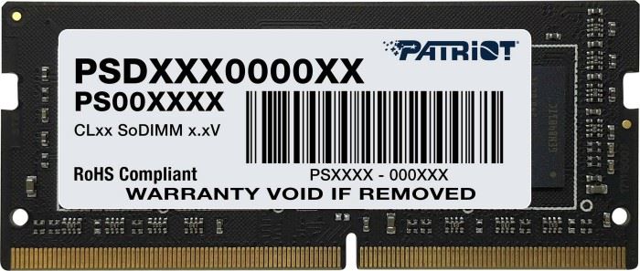PATRIOT Signature 16GB 3200Mhz SODIMM DDR4 RAM PSD416G320081S