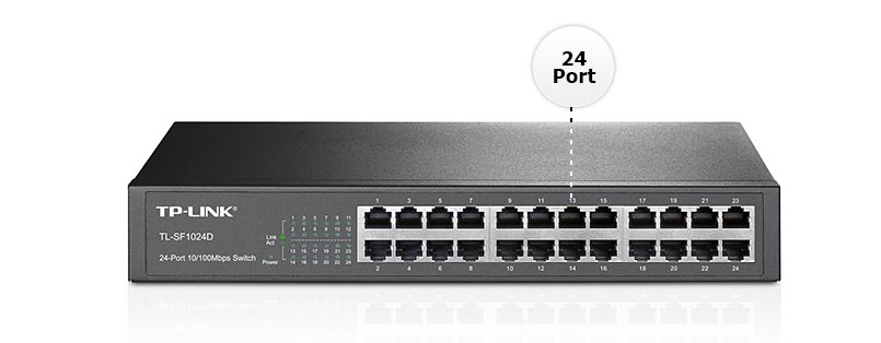 TP-LINK Tp-Link TL-SF1024D 24 Port 10/100 Switch*
