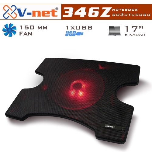 V-NET V-net 346Z Notebook Cooler 15cm fan, 1xUSB port