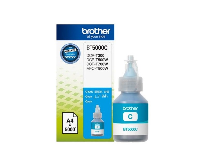 BROTHER BT5000C BROTHER DCP-T300, DCP-T500W, MFC-T800W TANKLI SİSTEM MÜREKKEP 5000 SY