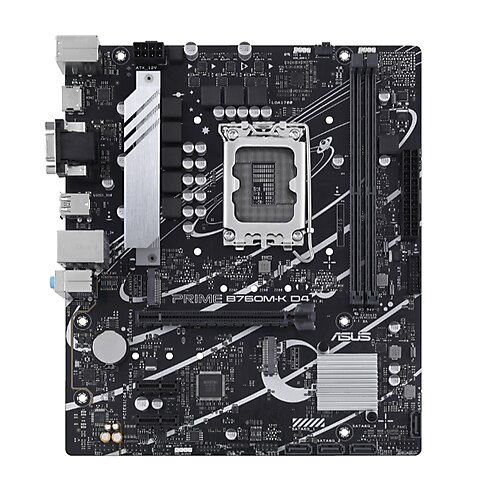 ASUS MB PRIME B760M-K D4 Intel B760 LGA1700 DDR4 5333 HDMI VGA 2x M2 USB3.2 AURA RGB 2.5Gbit LAN mATX ASUS 5X PROTECTION III, Armoury